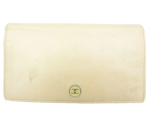 CHANEL シャネル ココボタン 二つ折り長財布 中古 1