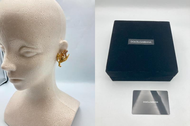 DOLCE&GABBANA ドルチェ＆ガッバーナ リーフデザイン イヤリング 中古 4