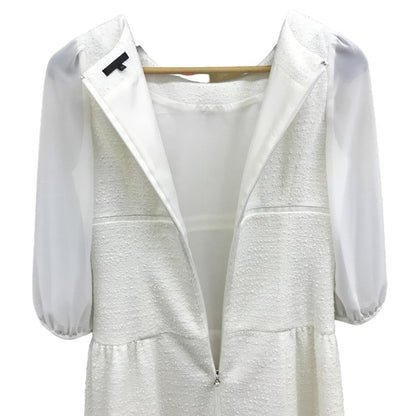 to be chic トゥービーシック ツイードワンピース W5J21-674-02 レディース 40 ホワイト 中古 1