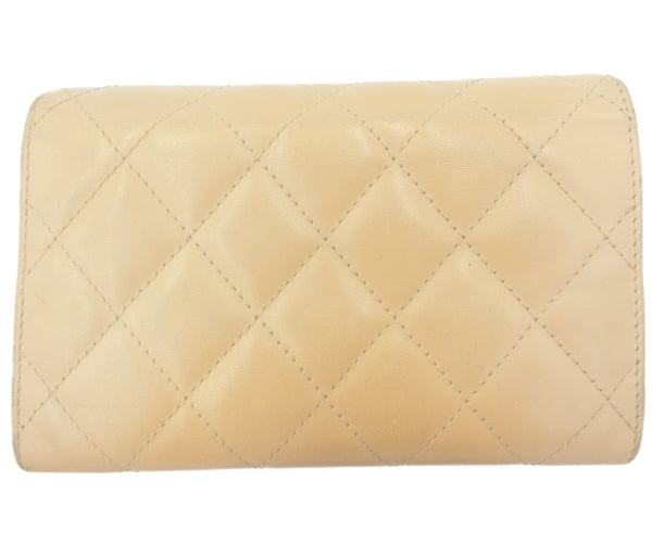 CHANEL シャネル カンボンライン レザー 二つ折り財布 中古 1