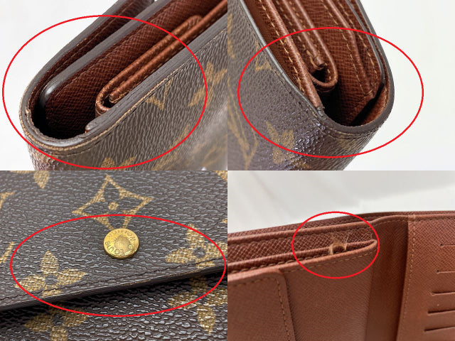 LOUIS VUITTON ルイヴィトン モノグラム ポルトトレゾール エテュイ シェキエ M61200 中古 送料無料 中古 1