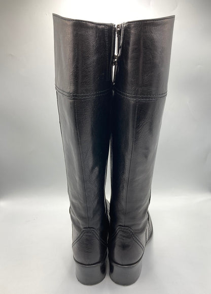 TRU TRUSSARDI STILE トゥルー トラサルディ スティーレ レザー ロングブーツ ブラック 中古 4