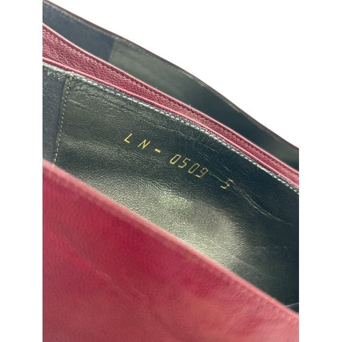 LANVIN PARIS ランバン パンプス ワインレッド 5 ヒール レディース ビジュー 靴 シューズ 中古 W４