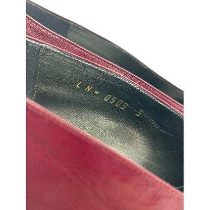 LANVIN PARIS ランバン パンプス ワインレッド 5 ヒール レディース ビジュー 靴 シューズ 中古 W４