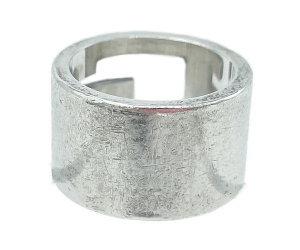 GUCCI グッチ シルバー925 ロゴ リング 10号 中古 1