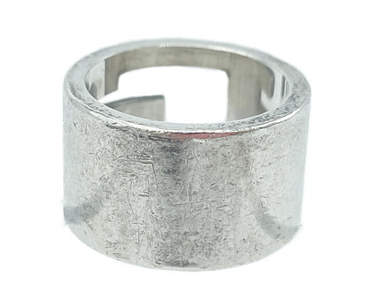 GUCCI グッチ シルバー925 ロゴ リング 10号 中古 1