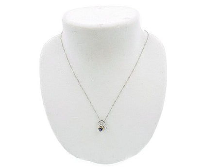 pt900 K18 ダイヤ0.05ct サファイヤ 0.52ct pt850 ネックレス 中古 1