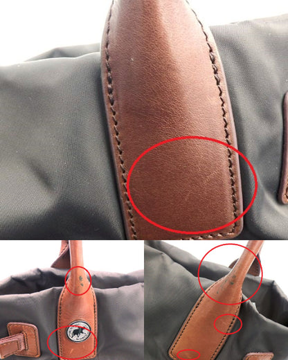 HUNTING WORLD ハンティングワールド ナイロン レザー トートバッグ 中古 1