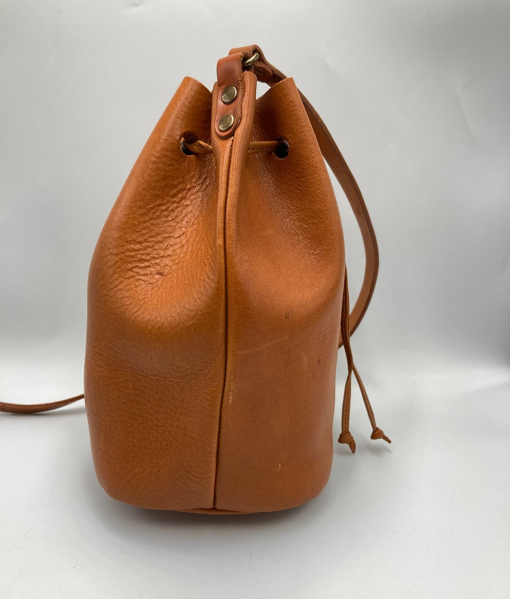 CLEDRAN クレドラン レザー 巾着 バスケットバッグ 中古 4