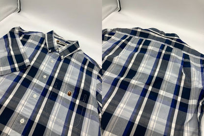 A BATHING APE ア ベイシング エイプ チェック柄 半袖シャツ 中古 4