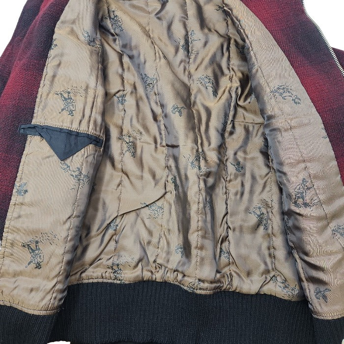 WOOLRICH ウールリッチ チェック柄 ブルゾン メンズ M レッド 中古 3