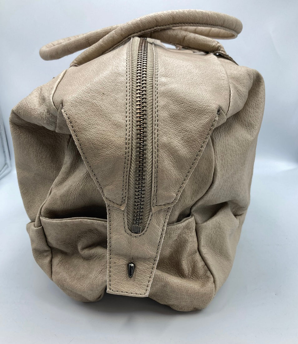 REN レン ピッグスキン 2WAY ボストンバッグ BG-121 ベージュグレイ メンズ 中古 4