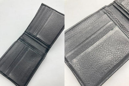 BVLGARI ブルガリ アーバン 2つ折り財布 小銭入れ無し カーフ ブラック 33401 中古 4