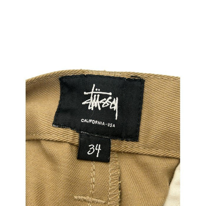 STUSSY ステューシー WORKGEAR ストレート パンツ メンズ 34インチ ベージュ ボトムス アパレル カジュアル 中古 W４