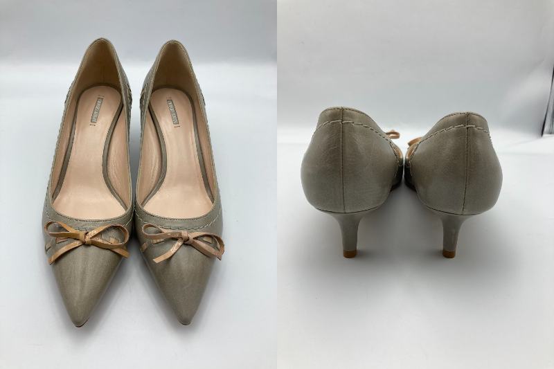 GIORGIO ARMANI ジョルジオアルマーニ CEMENTO NUDO レザー パンプス 中古 4