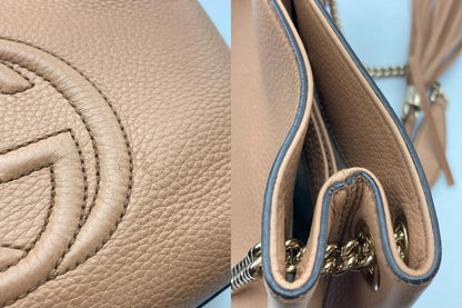 GUCCI グッチ ソーホー チェーン ショルダーバッグ レディース ベージュ 498879 中古 4