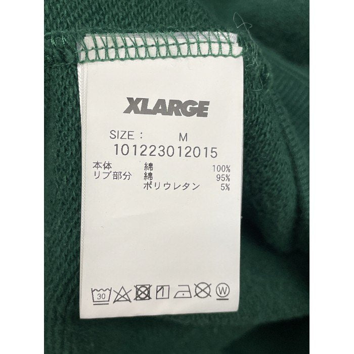 Xlarge エクストララージ ハーフジップ パーカー M グリーン 中古 1