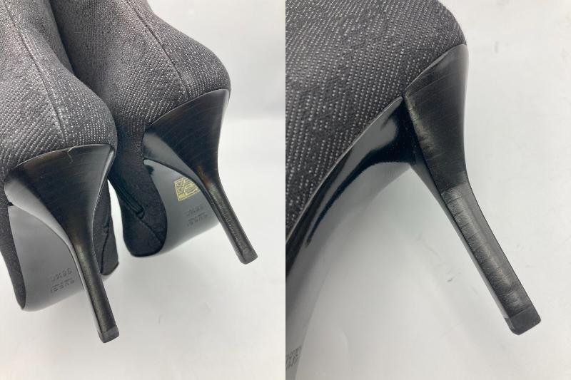 GUCCI グッチ GGキャンバス ショートブーツ レディース サイドジップ ハイヒール 158914 中古 4