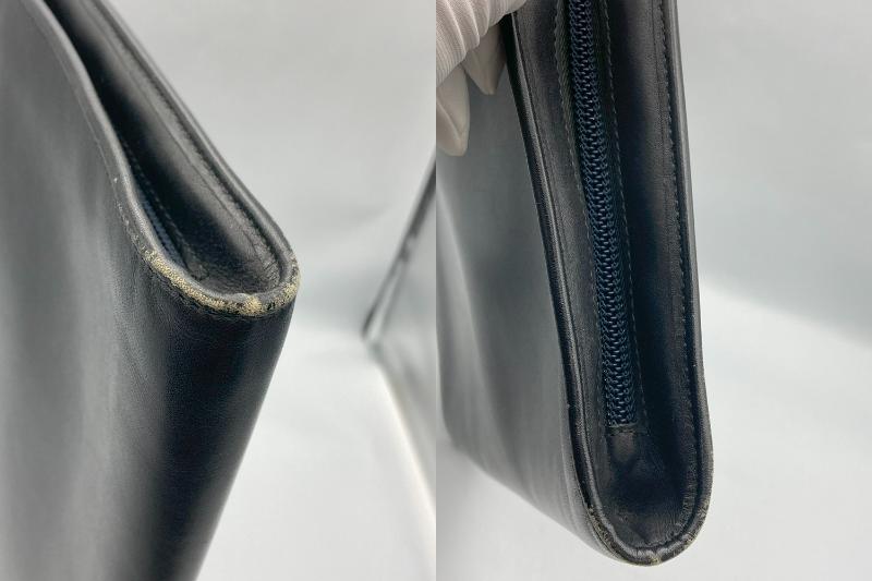 dunhill ダンヒル レザー クラッチバッグ 書類ケース メンズ ブラック 中古 4