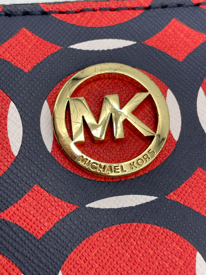 マイケルコース 幾何学模様 ラウンドファスナー 財布 中古 4