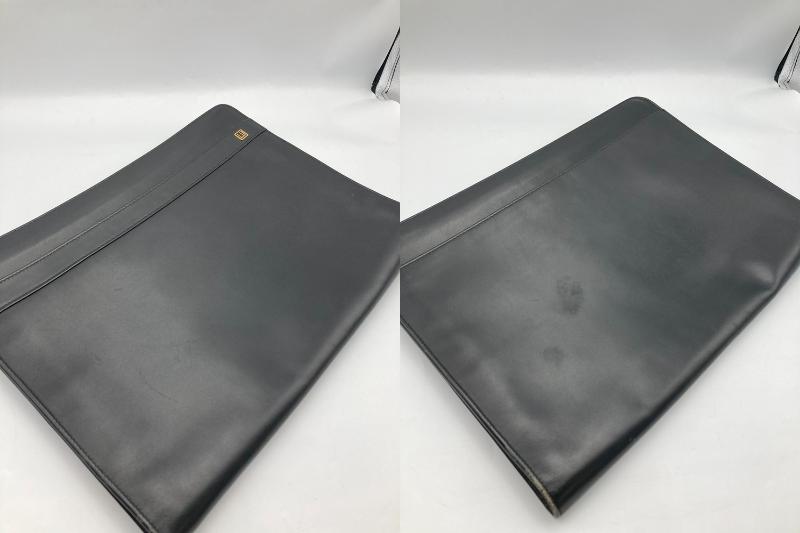 dunhill ダンヒル レザー クラッチバッグ 書類ケース メンズ ブラック 中古 4