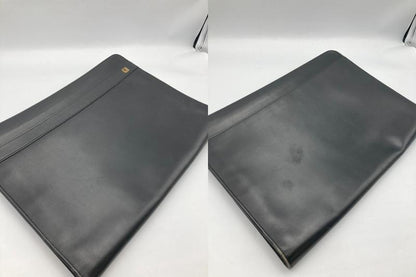 dunhill ダンヒル レザー クラッチバッグ 書類ケース メンズ ブラック 中古 4