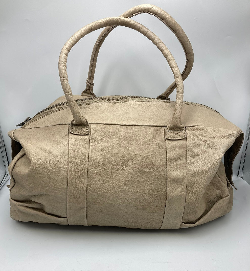 REN レン ピッグスキン 2WAY ボストンバッグ BG-121 ベージュグレイ メンズ 中古 4