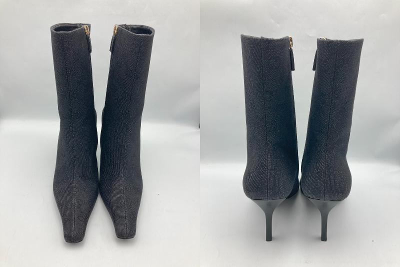 GUCCI グッチ GGキャンバス ショートブーツ レディース サイドジップ ハイヒール 158914 中古 4