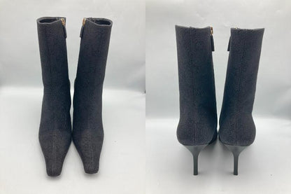 GUCCI グッチ GGキャンバス ショートブーツ レディース サイドジップ ハイヒール 158914 中古 4