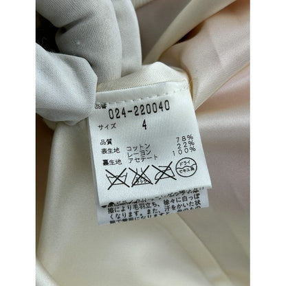 kate spade ケイトスペード リボン スカート 024-220040 4 レディース オレンジ ホワイト かわいい 中古 W4