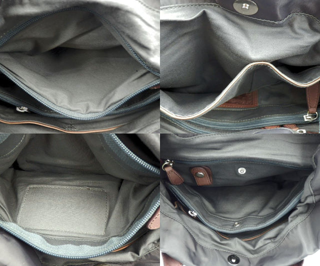 HUNTING WORLD ハンティングワールド ナイロン レザー トートバッグ 中古 1