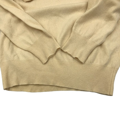 LOUIS VUITTON ルイヴィトン カシミヤ混ニット レディース L ベージュ セーター モノグラムフラワー 中古 1