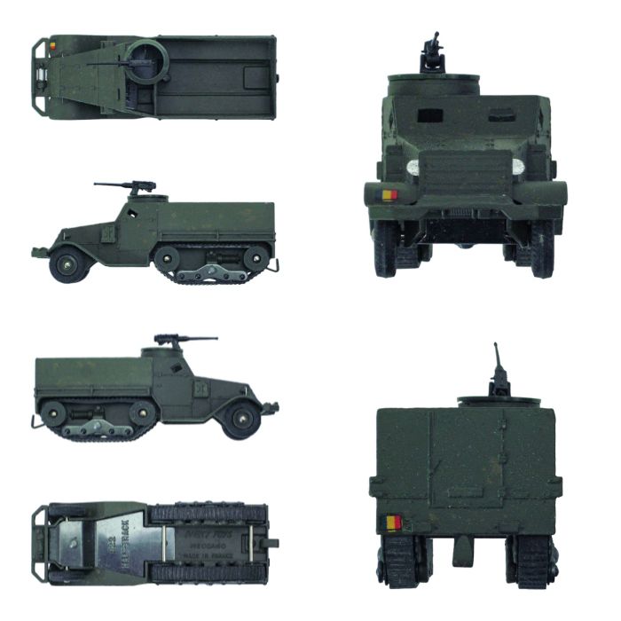 DINKY TOYS 822 HALF-TRACK M 3 avec mitrailleuse with machinegun mit M.G. con mitragliatrice met machinegeweer 中古 1