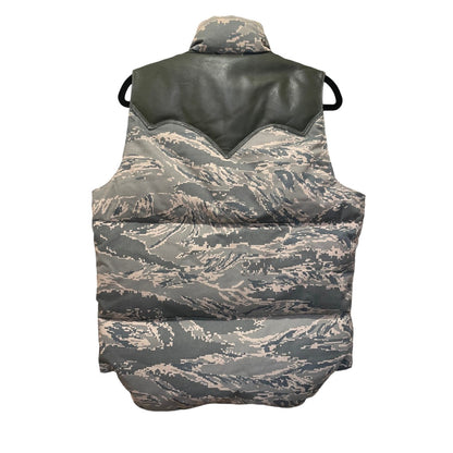 Ron Herman×Rocky Mountain Featherbed jackson wyoming 別注 レザー ダウンベスト カモフラージュ 36 中古 1