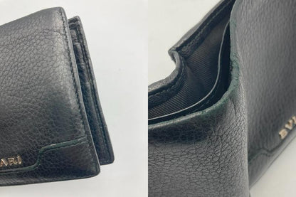 BVLGARI ブルガリ アーバン 2つ折り財布 小銭入れ無し カーフ ブラック 33401 中古 4