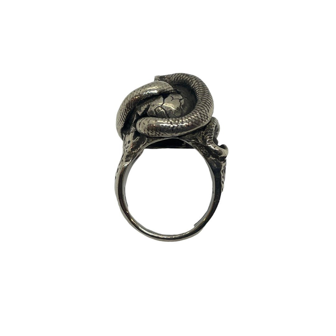 CRAZY PIG クレイジーピッグ SKULL&SNAKE RING メンズ 22号 中古 IT1