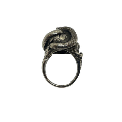 CRAZY PIG クレイジーピッグ SKULL&SNAKE RING メンズ 22号 中古 IT1