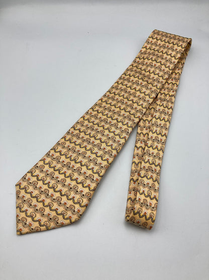 HERMES エルメス 花柄 シルクネクタイ 中古 4