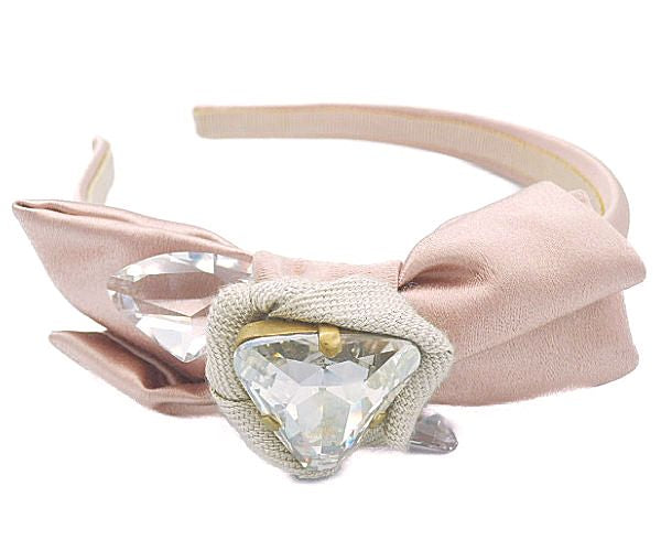 miu miu ミュウミュウ ビジュー リボン カチューシャ 中古 1