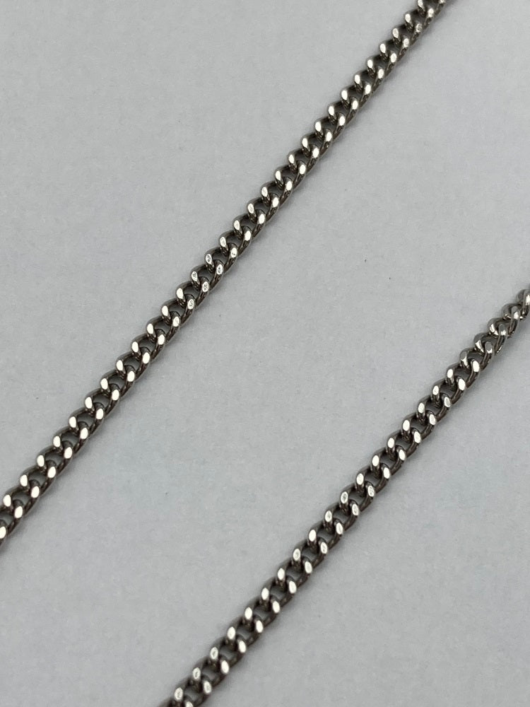 Pt900/850 パープル石 メレダイヤ プラチナネックレス 中古 4