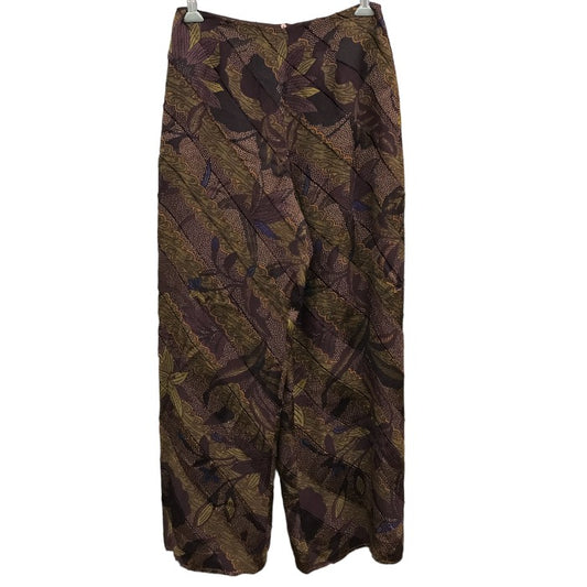 KENZO ケンゾー シルク混 ブラウン系総柄 レディースパンツ M 中古 1