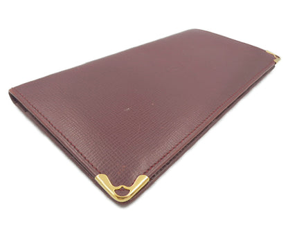 Cartier カルティエ マストドゥ カルティエ レザー 二つ折り長札入れ 中古 1