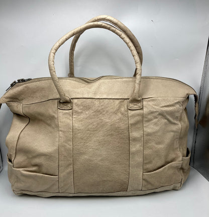 REN レン ピッグスキン 2WAY ボストンバッグ BG-121 ベージュグレイ メンズ 中古 4