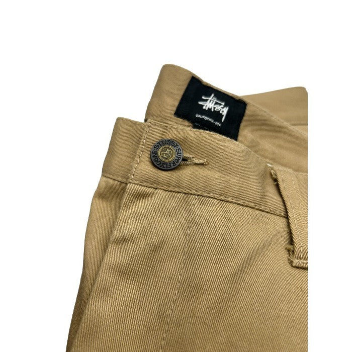 STUSSY ステューシー WORKGEAR ストレート パンツ メンズ 34インチ ベージュ ボトムス アパレル カジュアル 中古 W４