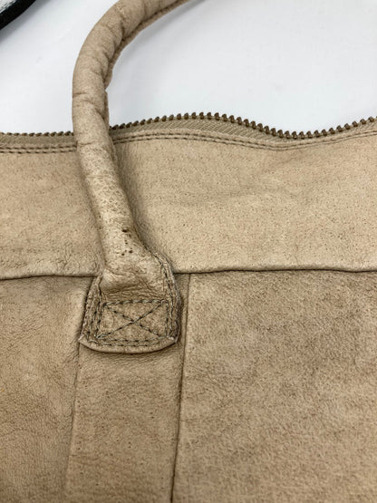 REN レン ピッグスキン 2WAY ボストンバッグ BG-121 ベージュグレイ メンズ 中古 4