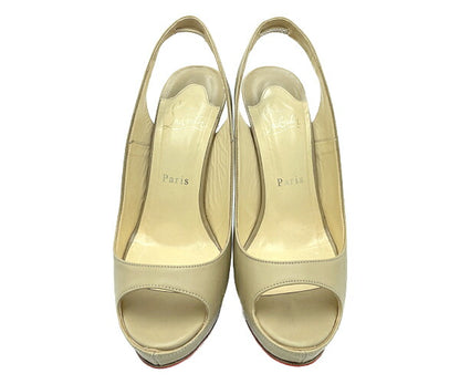Christian Louboutin クリスチャンルブタン レザー バックストラップ ミュール 約24.5 中古 1