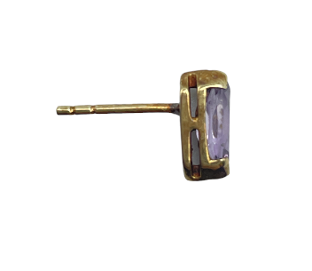 K9 紫石 ピアス 375 アクセサリー 両耳 ジュエリー レディース 中古 W４