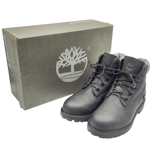 Timberland 6inch ワークブーツ ジュニア レディース WATERPROOF ブラック 24cm A1BA4 防水 レースアップ T1