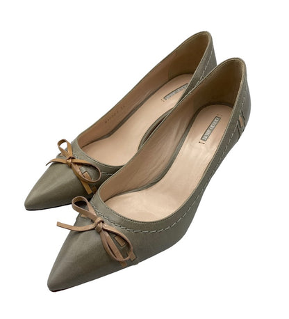 GIORGIO ARMANI ジョルジオアルマーニ CEMENTO NUDO レザー パンプス 中古 4