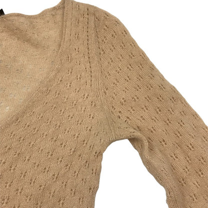 LOUIS VUITTON  ルイヴィトン カシミヤ シルク ニットトップス レディース S ベージュ セーター Vネック 中古 1